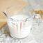 New glass measuring cup Embossed glass measuring cup
