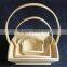 Unfinished handmade decorative wooden handel basket wholesale