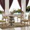 Round marble top stainless steel frame dining tables TH359