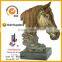 12.5 Inch Resin Craft Animal Figurine Antique Brass Horse Statue