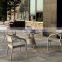 All weather outdoor furniture rattan dining set PE wicker table and chairs
