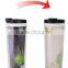 PS Double-wall color change plastic travel mug