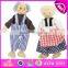 2016 Custom kids funny wooden puppet set for sale W06D020
