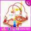 2017 new design educational kids play wooden toy bead maze W11B135