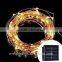 2016 new arrival Copper Solar LED Strings 100 LED Starry LED String garden Lights 10m