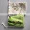customized classical green color gragrance dust drawstring bag with logo golden