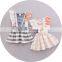 High Quality Baby Girl Baby Clothes Set Fly Sleeve Tee Shirt And Overalls Skirt Two Piece