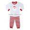 2017 Wholesale Toddler Boy Girl Cotton Christmas Pajamas Boutique Baby Clothes Red Green Kids Pajamas