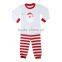 2017 wholesale toddler boy girl cotton christmas pajamas boutique baby clothes red green kids pajamas