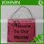 Custom Garden outdoor metal wrought iron hanging sign