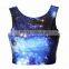 Summer Fashion Printed Women Sleeveless Galaxy Crop Top Wholesale