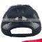 So cool Hip hop denim fabric half mesh trucker cap baseball cap with tassels