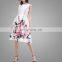 2017 Custom Service Factory Supply Ladies Sleeveless Cusual Dress Sleeveless Fashionable Satin Floral Printed Maxi Dress