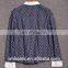 Ladies all over printing blouse long sleeve peter pan collar summer soft cotton shirt