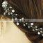 Exquisite Bridal Hair Vine Boho Crystal Floating Pearl Wedding Hairbands girl's Rhinestone headband Jewelry Baby's Breath Vine