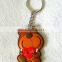 lovely custom design cartoon shaped soft PVC pooh keychain