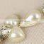 New arrival white pearl rhinestone cup chains for dress
