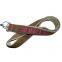 Custom PU Leather High Quality Medal Lanyard Microfiber Strap With Embroidery Logo