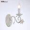 RM2249 classic Glass Candle Shape Retro antique brass Iron Crystal Wall Light fixture