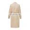 TWOTWINSTYLE Khaki Windbreaker Women Lapel Long Sleeve With Belt Patchwork Lace Up Vintage Casual