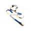 dog leash collar set with gradient color of blue and yellow durable adjustable dog collar retractable dog leash