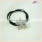 Elegant Flower Scrunchies Crystal Material Elastic Hair Rubber Band