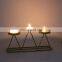 3 Heads Metal Gold Iron Table Prayer Tealight Candle Holders Creative Home Wedding candlestick holder Decorations