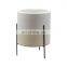 White medium Mid Century Modern Ceramic Planter Flower Pot for plant with metal Stand Holder