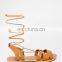 women simple design brown beautiful flat lace up shoes ladies sandals ( also available in leather)