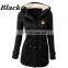 Wholesale custom ladies plus size casual blouse crop horn buckle zipper cardigan outer DIY guillotine bear hoodie S-5XL