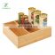 Bamboo Kitchen Cabinet Pantry Organizer Bin - 3 Divided Sections - Eco-Friendly, Multipurpose - Use in Drawers, on Countertops
