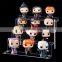 Acrylic Toy Display Risers Shelf, Clear Large 4-Layer Display Stand Toy Collection