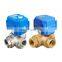 1/2 inch 3 Way L Port 24V DC CR2 2 Wire Auto Return Motorized Electric Ball Valve Brass Electric Water Flow Control Ball Valve