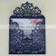 2016 Navy blue color Laser cut wedding invitation cards with suitable pri card | Laser Cut Wedding Invitation                        
                                                Quality Choice