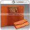 lovely orange ostrich skin leather key case car key holder organizer bag snap closure