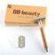 Single Blade With Custom Package And Face Use Women Men Safety Wooden Shaving Razor