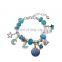 DIY Pandora Bracelet Jewelry Making Set Women Love Gifts Blue Pink Sweet Charm Beads Spacer Beads Pendant Charm Bracelet DIY Kit