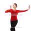 (WE01100) Mesh Dance Tops, Girls Dance Top, Long Sleeve Dance Tops