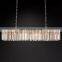 1920S Odeon Modern Pendant Lights Square Tier Gold Brass Crystal Decoration For Living Room  Kitchen  Bedroom Ceiling Chandelier