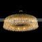 Modern Contemporary Crystal Chandelier with LED Light Iron and Glass Lamp Body Luxury Hanging Light Fixtures for Living Room