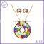 Hot sale enamel necklace and earrings jewelry set