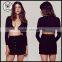 Crop Tops Wholesale Women Open Front Black Long Sleeve Crop Tops