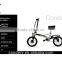 china 250w folding Lithium battery electric bike for lady electric bicycle