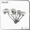 4pcs Stainless Steel Measuring Spoons Set with Chain