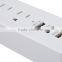portable 3 gang socket outlet with 3 port usb output 5v 2.4a with switch 10a for USA use