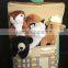 baby toddler sound toy/ plush woodland animals tote