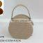 Round cosmetic box in bamboo looking