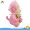 custom cute pink monkey plush toy new style sitting stuffed monkey toy with embroidery logo
