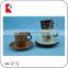 two tone color glaze ceramic material wholesale tea cups jumbo ceramic cup and saucer