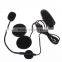 Double track helmet bluetooth headset pair with FM radio music phone call
